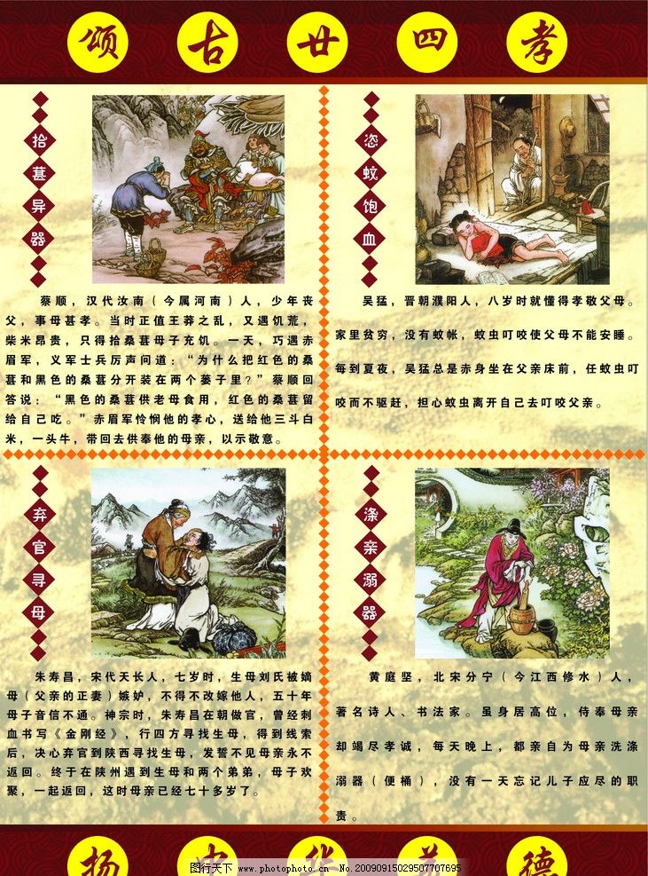 传统与现代交融下的最新二十四孝图片展示